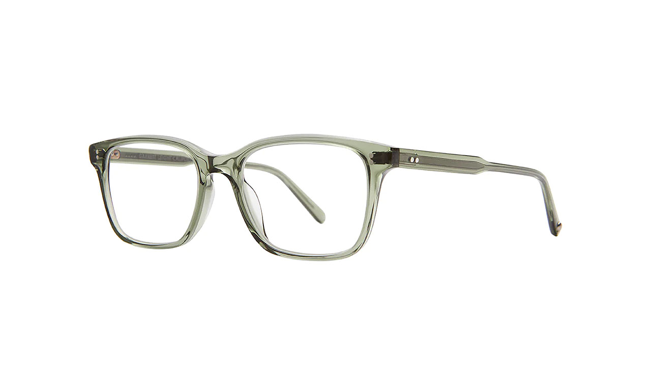 Paire de lunettes de vue Garrett-leight Jerry couleur vert - Côté à angle - Doyle