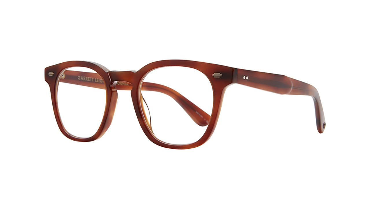 Paire de lunettes de vue Garrett-leight Byrne couleur brun - Côté à angle - Doyle