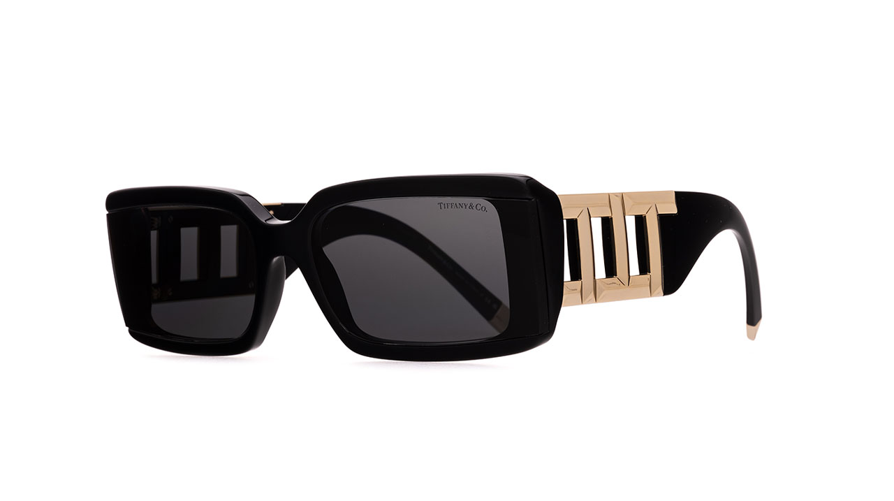 Paire de lunettes de soleil Tiffany Tf4197 /s couleur noir - Côté à angle - Doyle