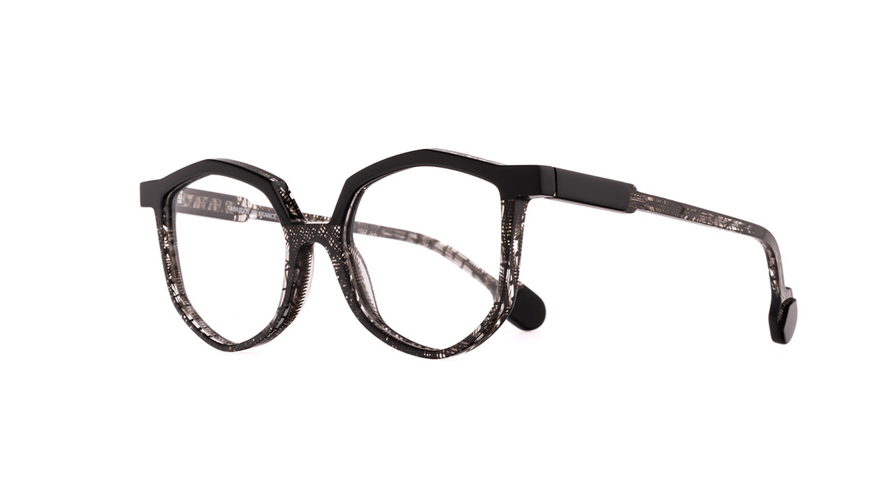 Paire de lunettes de vue Matttew-eyewear Palo couleur noir - Côté à angle - Doyle