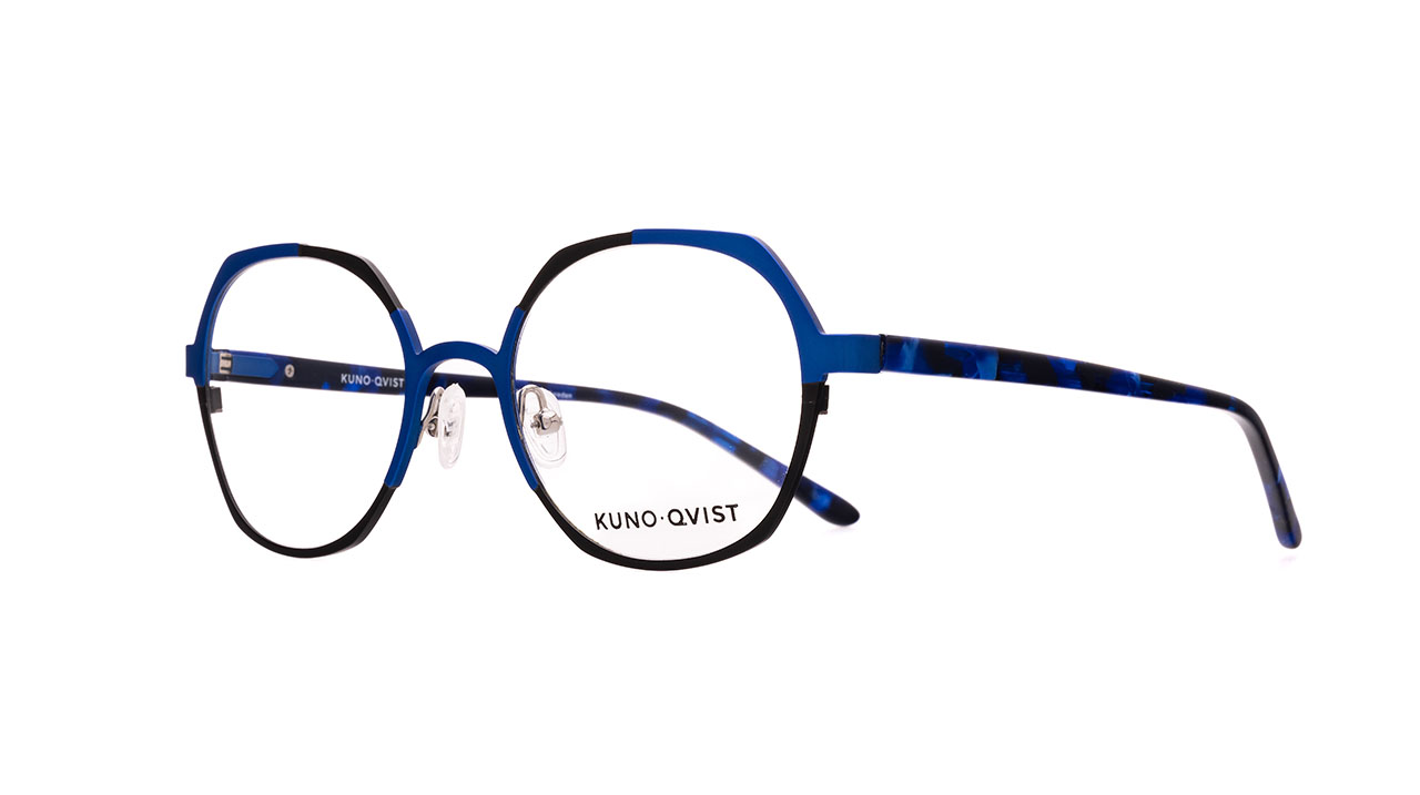 Paire de lunettes de vue Kunoqvist Frumdi couleur marine - Côté à angle - Doyle