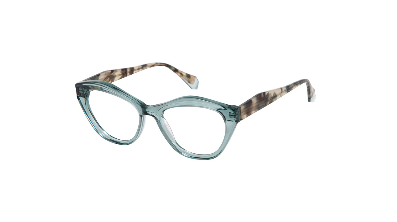 Paire de lunettes de vue Gigi-studios Samantha couleur gris - Côté à angle - Doyle