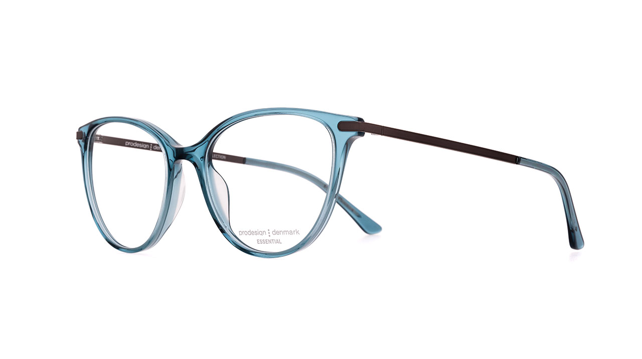 Paire de lunettes de vue Prodesign Catch 3 couleur bleu - Côté à angle - Doyle
