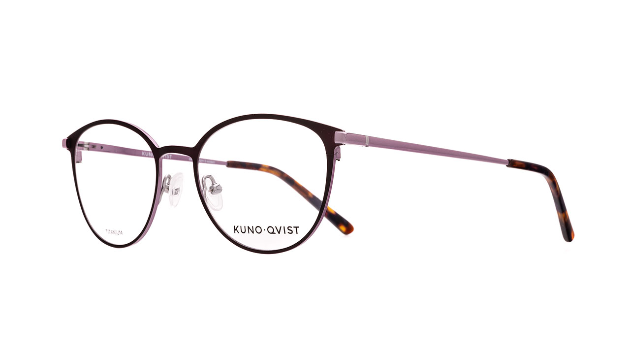 Paire de lunettes de vue Kunoqvist Tofsa couleur mauve - Côté à angle - Doyle