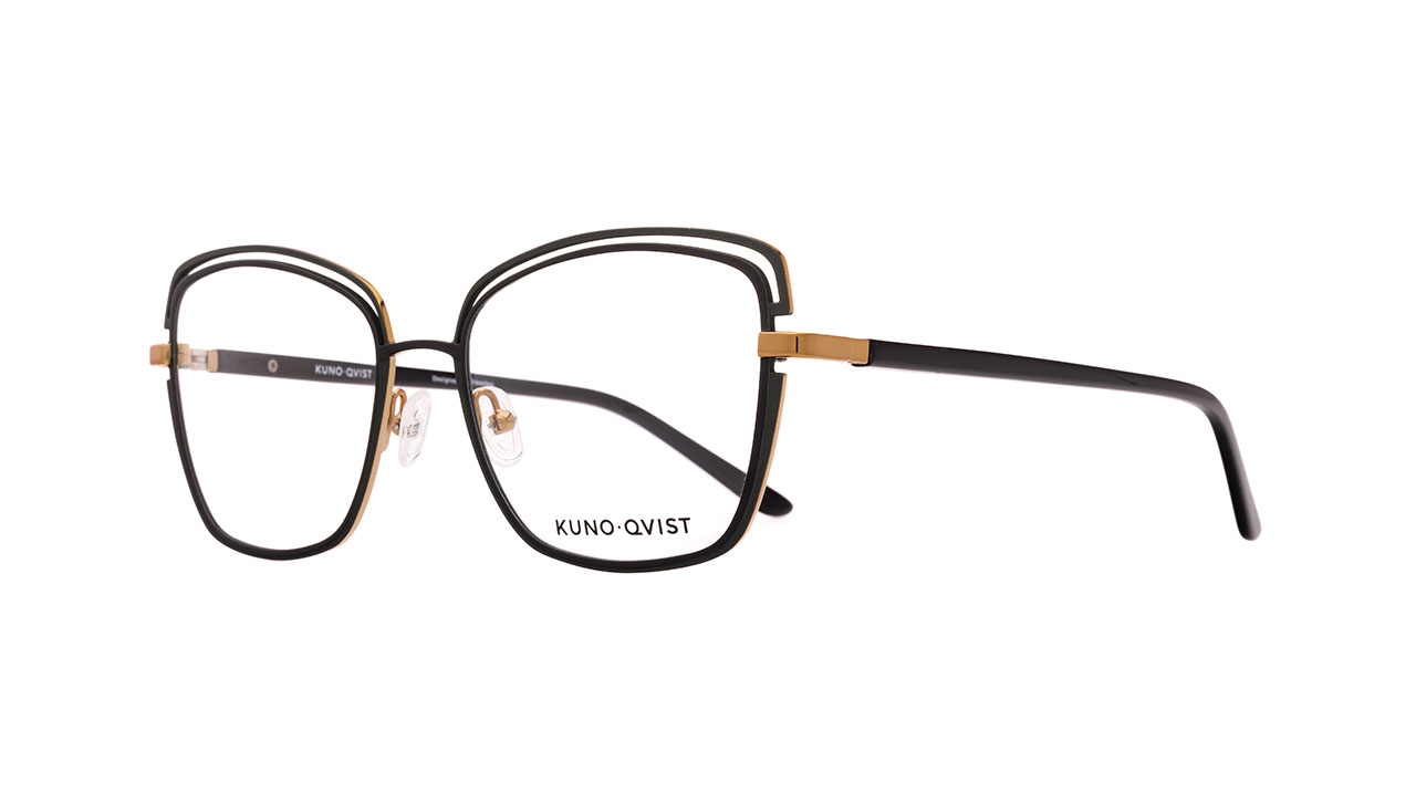 Paire de lunettes de vue Kunoqvist Bladan couleur vert - Côté à angle - Doyle
