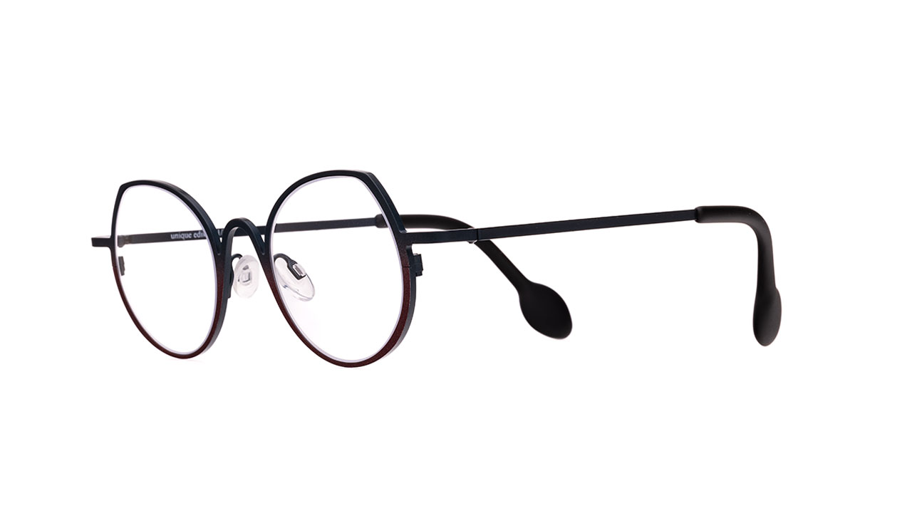 Paire de lunettes de vue Theo-eyewear Constantia couleur rouge - Côté à angle - Doyle