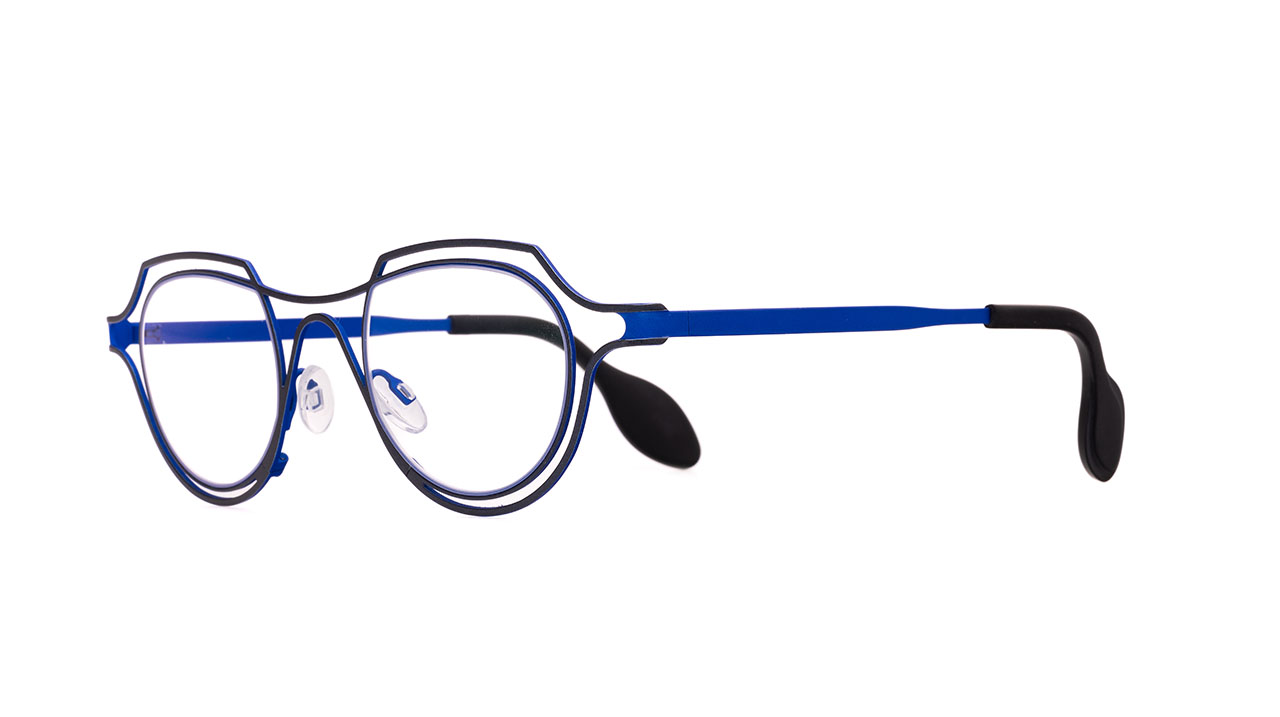 Paire de lunettes de vue Theo-eyewear Le mans couleur noir - Côté à angle - Doyle
