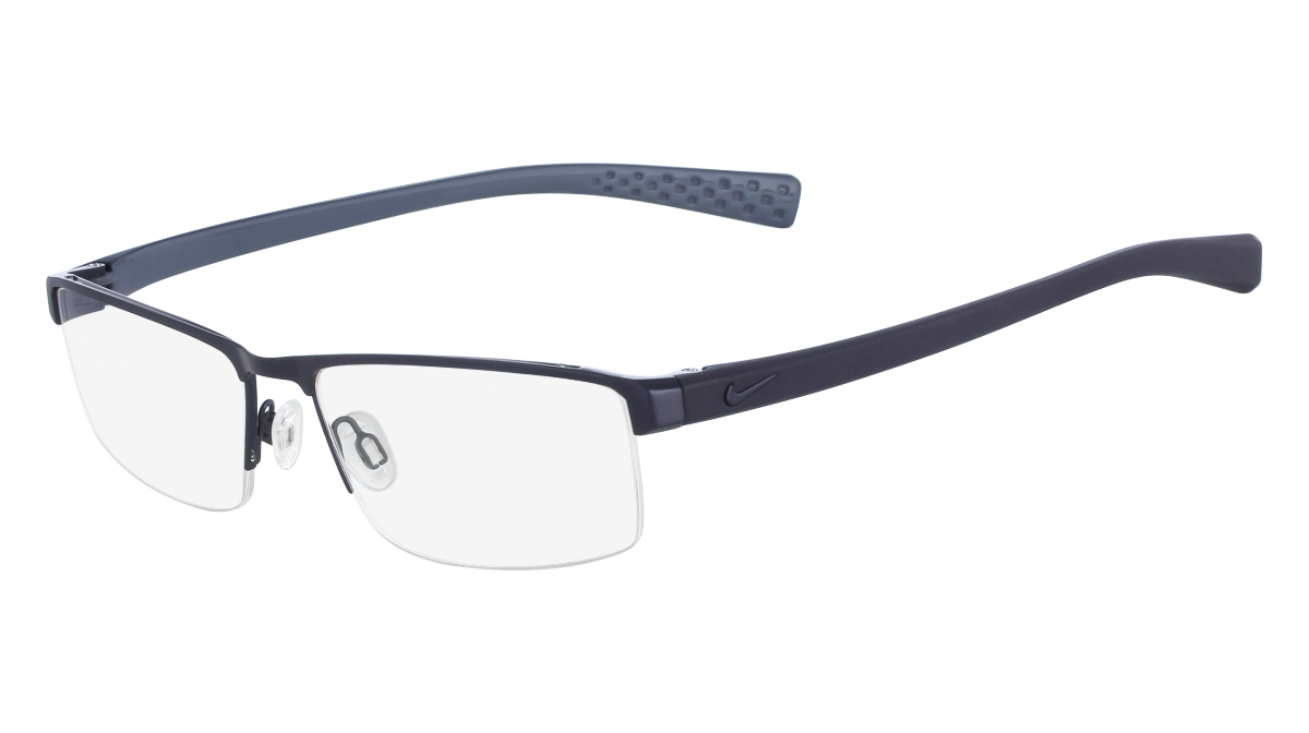 Paire de lunettes de vue Nike 8097 couleur marine - Côté à angle - Doyle
