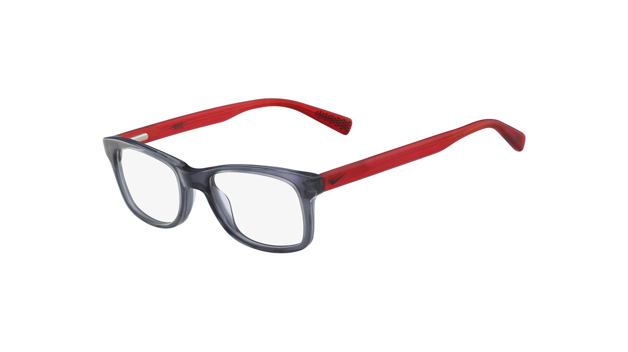 Paire de lunettes de vue Nike 5538 couleur gris - Côté à angle - Doyle