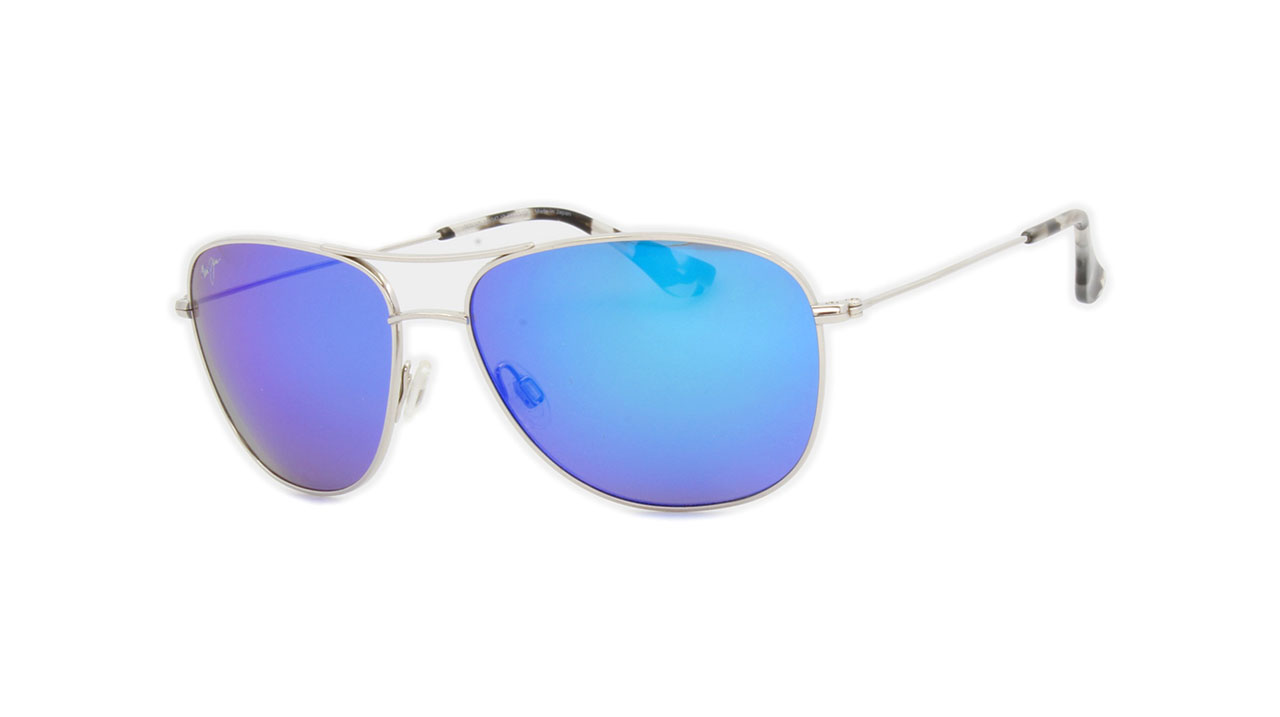 Paire de lunettes de soleil Maui-jim B247 couleur gris - Côté à angle - Doyle