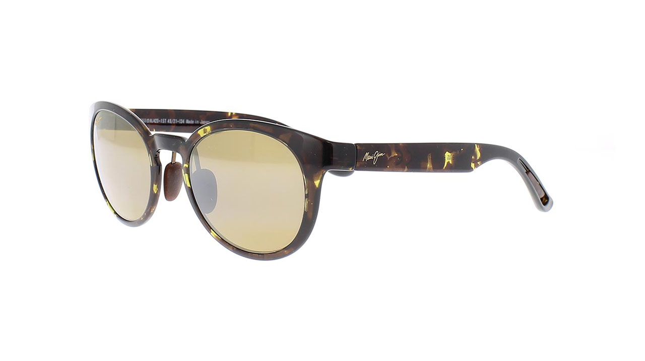 Paire de lunettes de soleil Maui-jim H420 couleur brun - Côté à angle - Doyle
