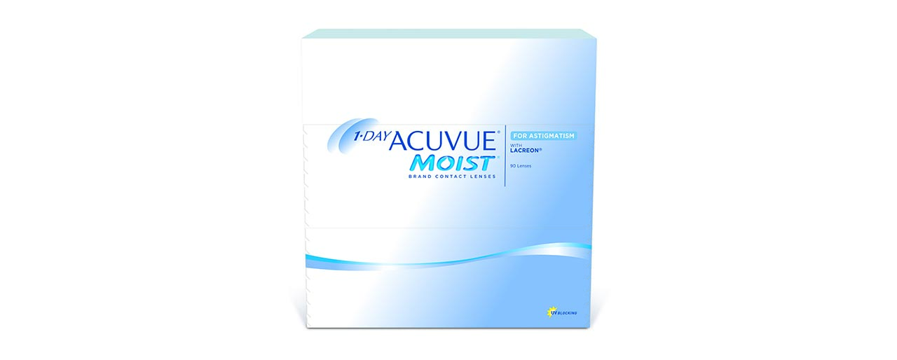 Verres de contact 1-day acuvue moist astigmatism (90) - Doyle