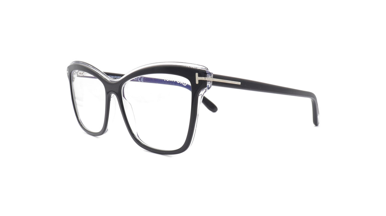 Paire de lunettes de vue Tom-ford Tf5619-b couleur noir - Côté à angle - Doyle