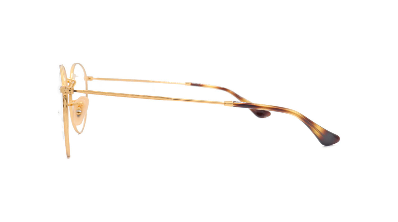 Paire de lunettes de vue Ray-ban Rx3447v couleur or - Côté droit - Doyle
