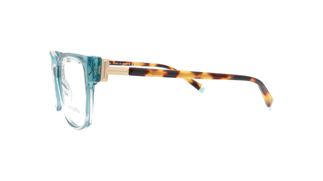 Paire de lunettes de vue Tiffany Tf2197 couleur turquoise - Côté à angle - Doyle