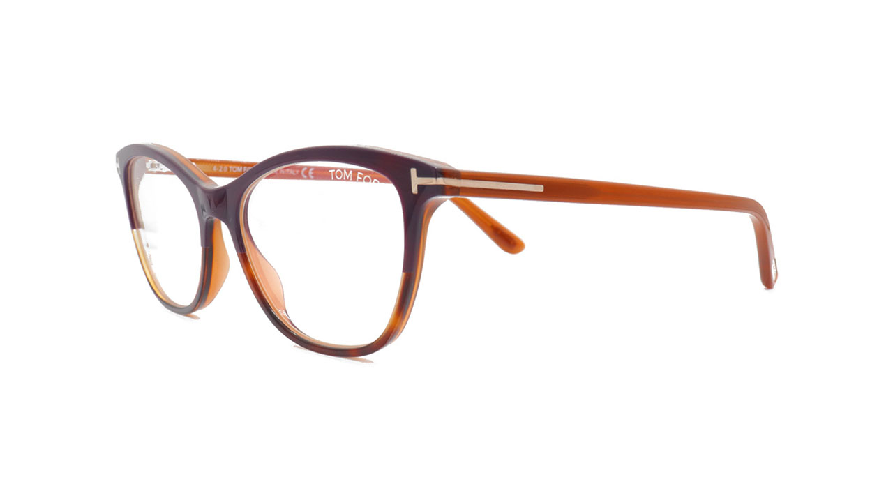 Paire de lunettes de vue Tom-ford Tf5636-b couleur brun - Côté à angle - Doyle