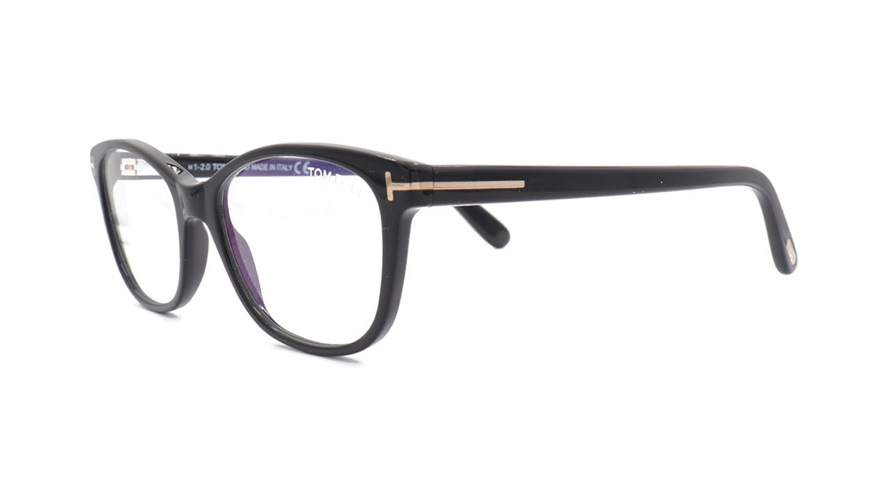 Paire de lunettes de vue Tom-ford Tf5638-b couleur noir - Côté à angle - Doyle