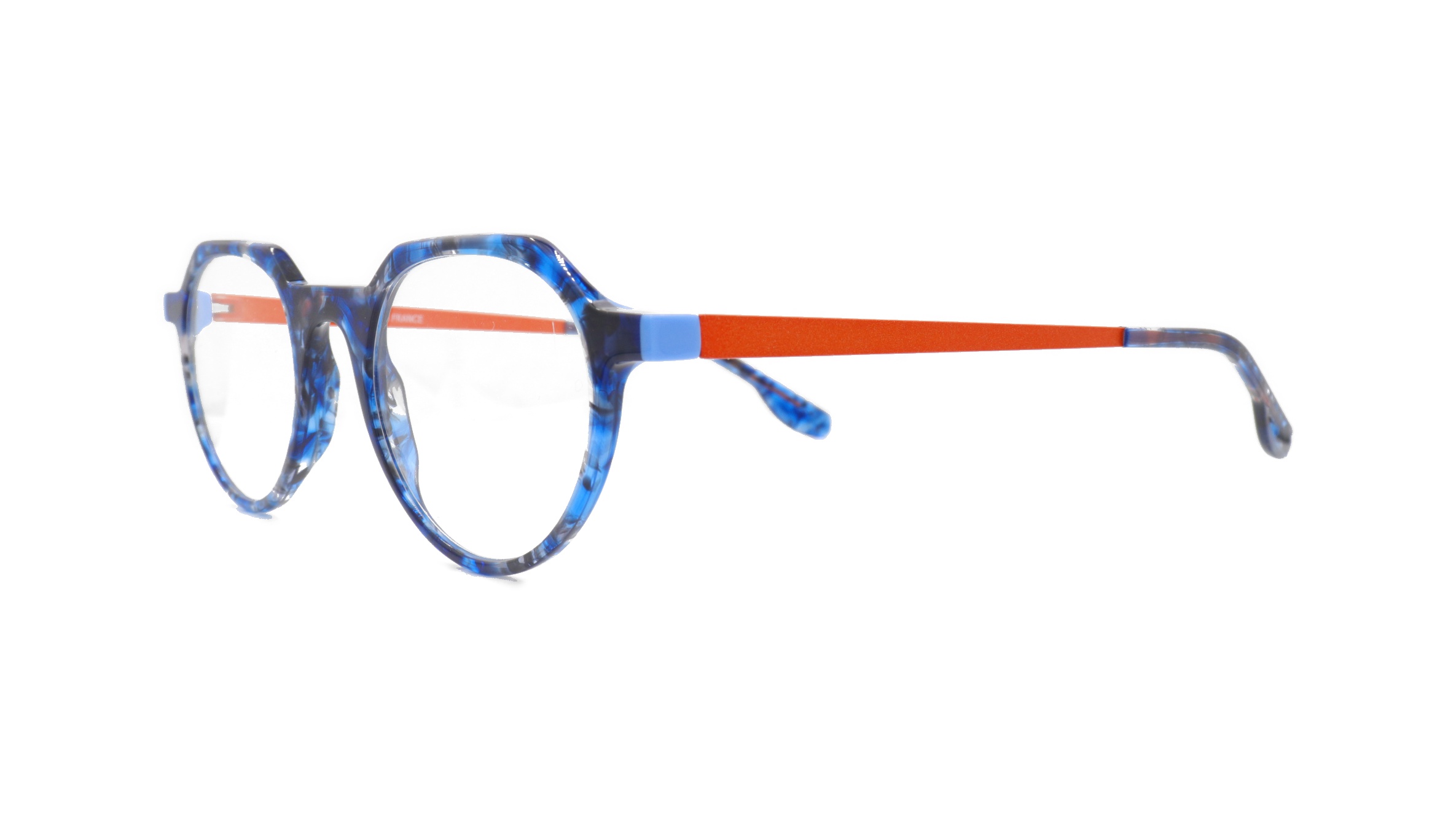 Paire de lunettes de vue Matttew-eyewear Laptev couleur bleu - Côté à angle - Doyle