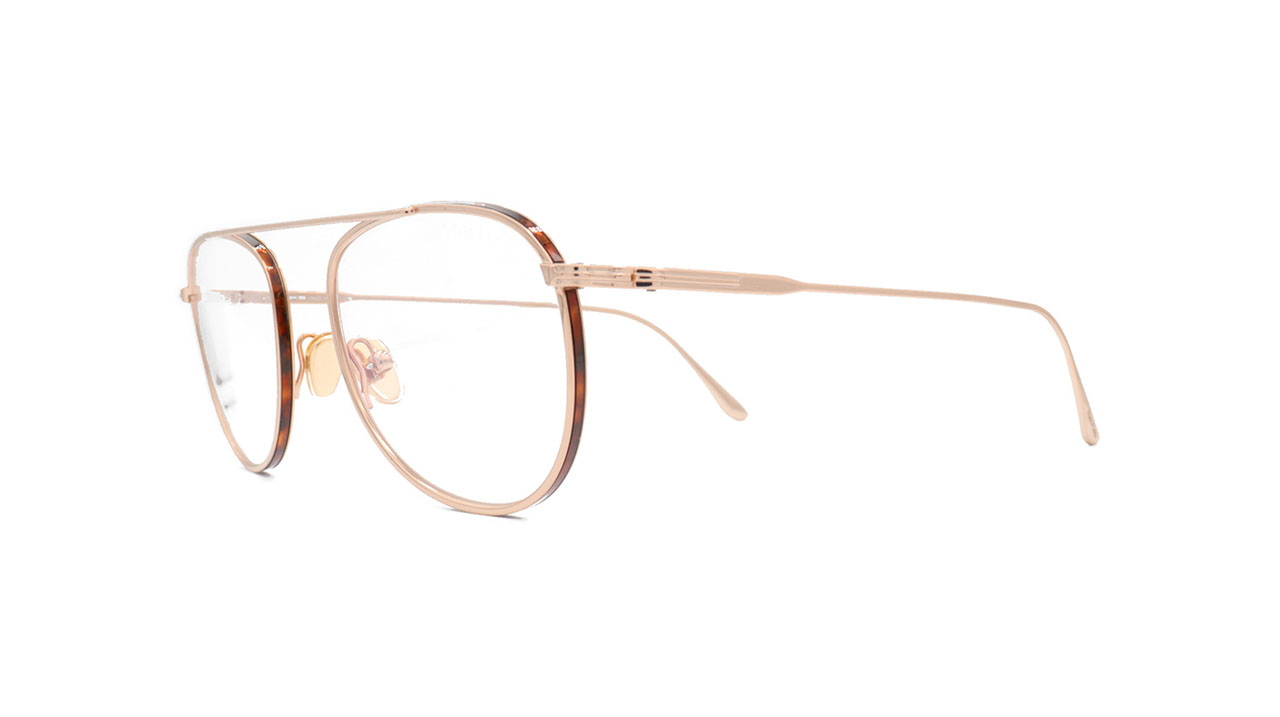 Paire de lunettes de vue Tom-ford Tf5691-b couleur or - Côté à angle - Doyle