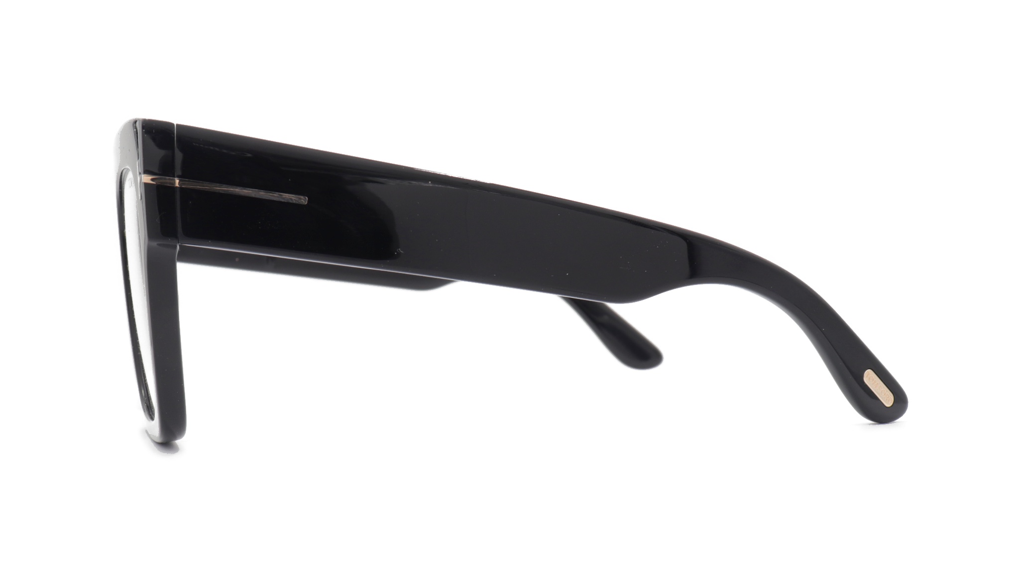 Paire de lunettes de vue Tom-ford Tf847 couleur noir - Côté droit - Doyle