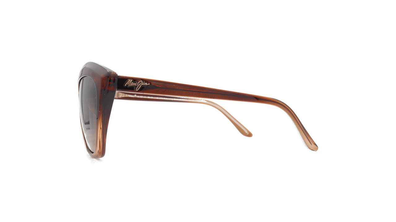 Paire de lunettes de soleil Maui-jim Hs827 couleur brun - Côté droit - Doyle