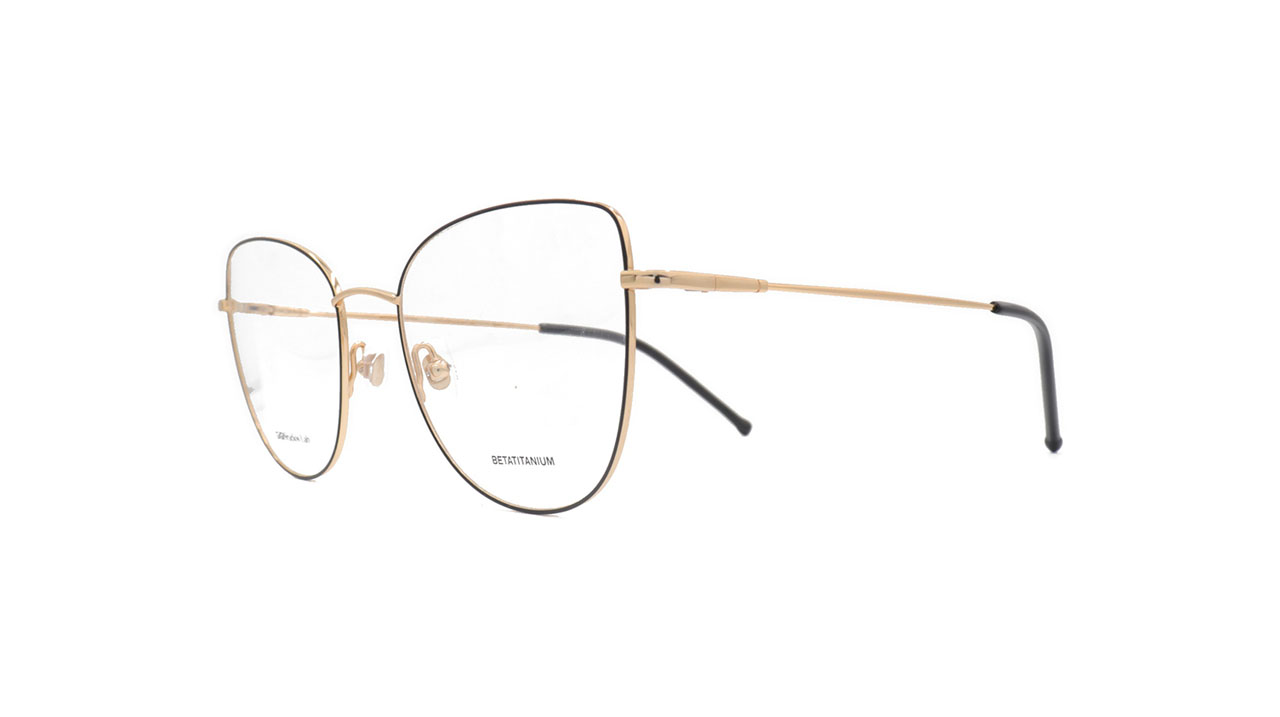 Paire de lunettes de vue Gigi-studios Luna couleur noir - Côté à angle - Doyle