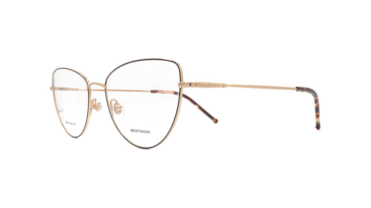 Paire de lunettes de vue Gigi-studios Andrea couleur noir - Côté à angle - Doyle