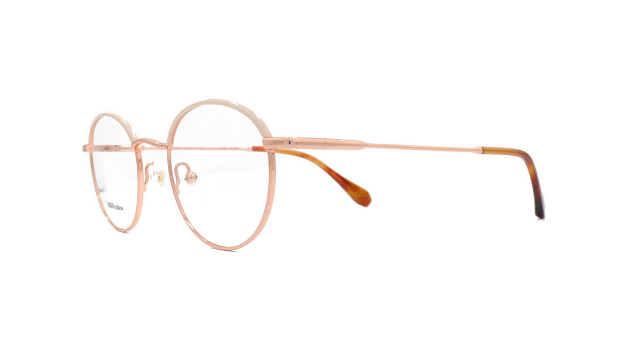 Paire de lunettes de vue Gigi-studios Tribeca couleur or rose - Côté à angle - Doyle