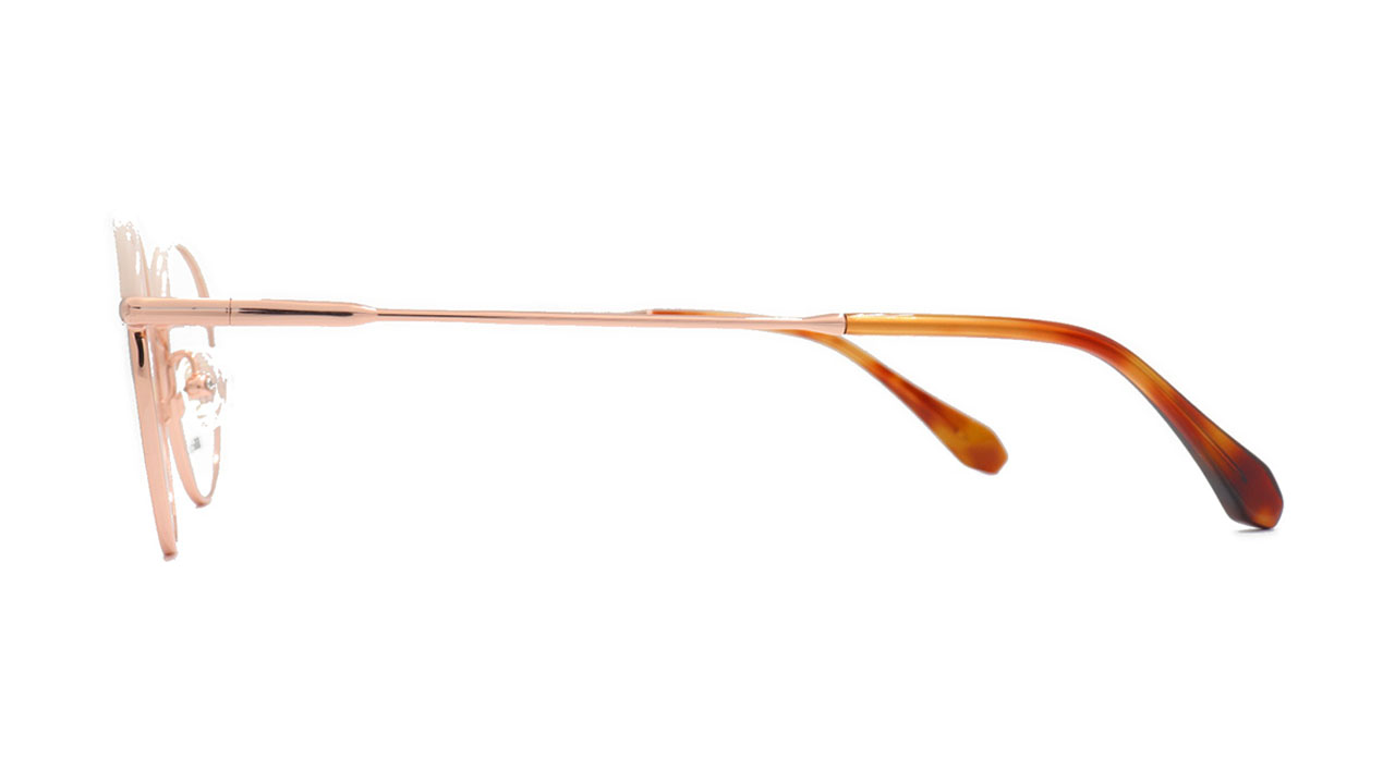 Paire de lunettes de vue Gigi-studios Tribeca couleur or rose - Côté droit - Doyle