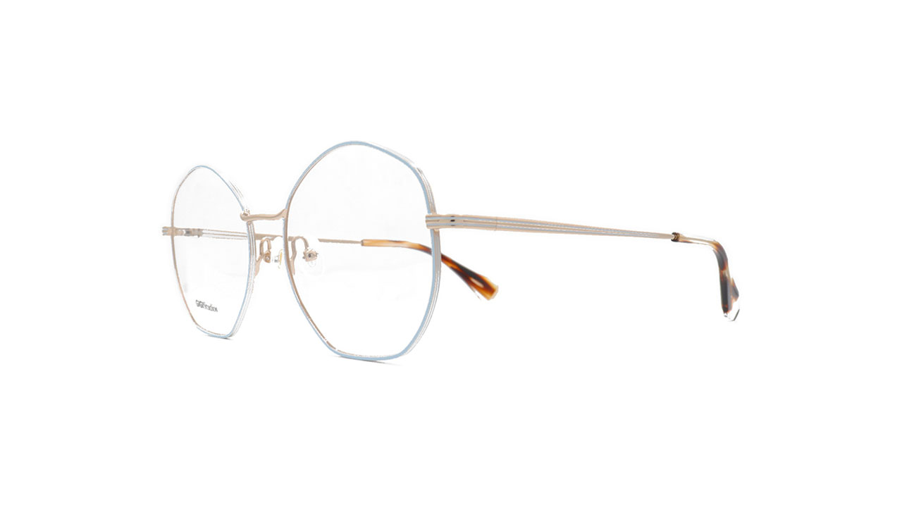 Paire de lunettes de vue Gigi-studios Liya couleur gris - Côté à angle - Doyle