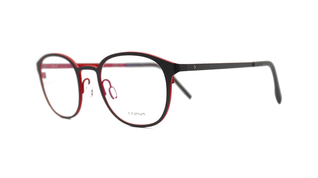 Paire de lunettes de vue Blackfin Bf930 holecomb couleur noir - Côté à angle - Doyle