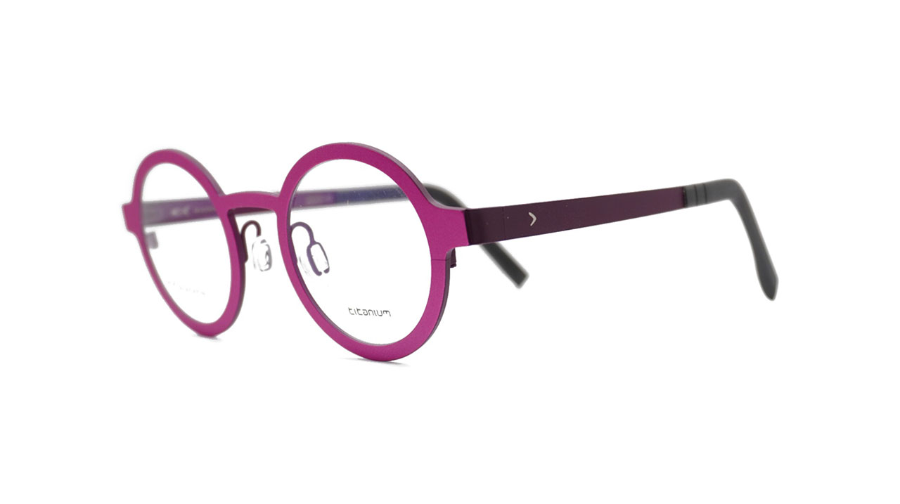 Paire de lunettes de vue Blackfin Bf932 st-denis couleur rose - Côté à angle - Doyle
