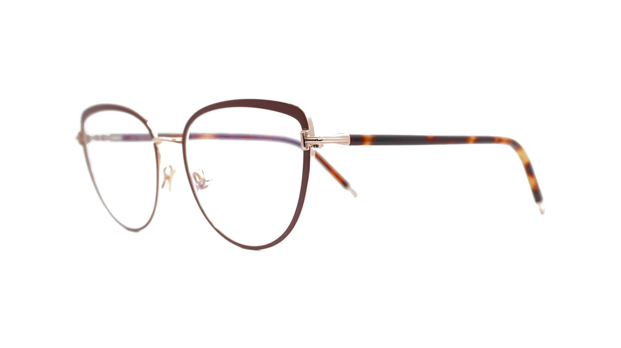 Paire de lunettes de vue Tom-ford Tf5741-b couleur brun - Côté à angle - Doyle