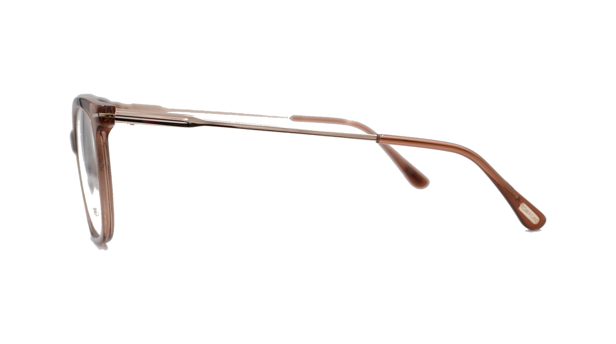 Paire de lunettes de vue Tom-ford Tf5510 couleur pêche cristal - Côté droit - Doyle