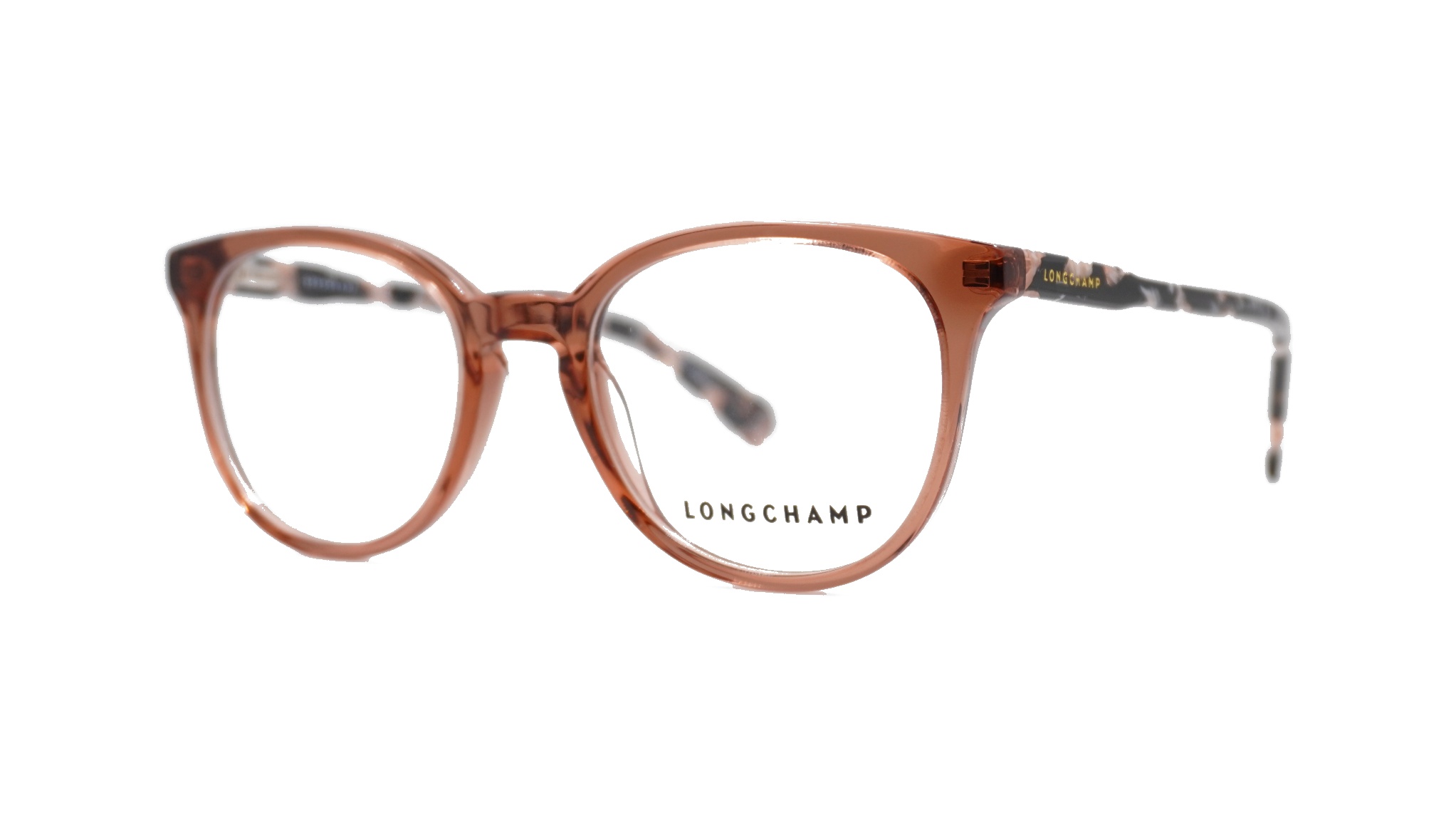 Paire de lunettes de vue Longchamp Lo2608 couleur sable - Côté à angle - Doyle