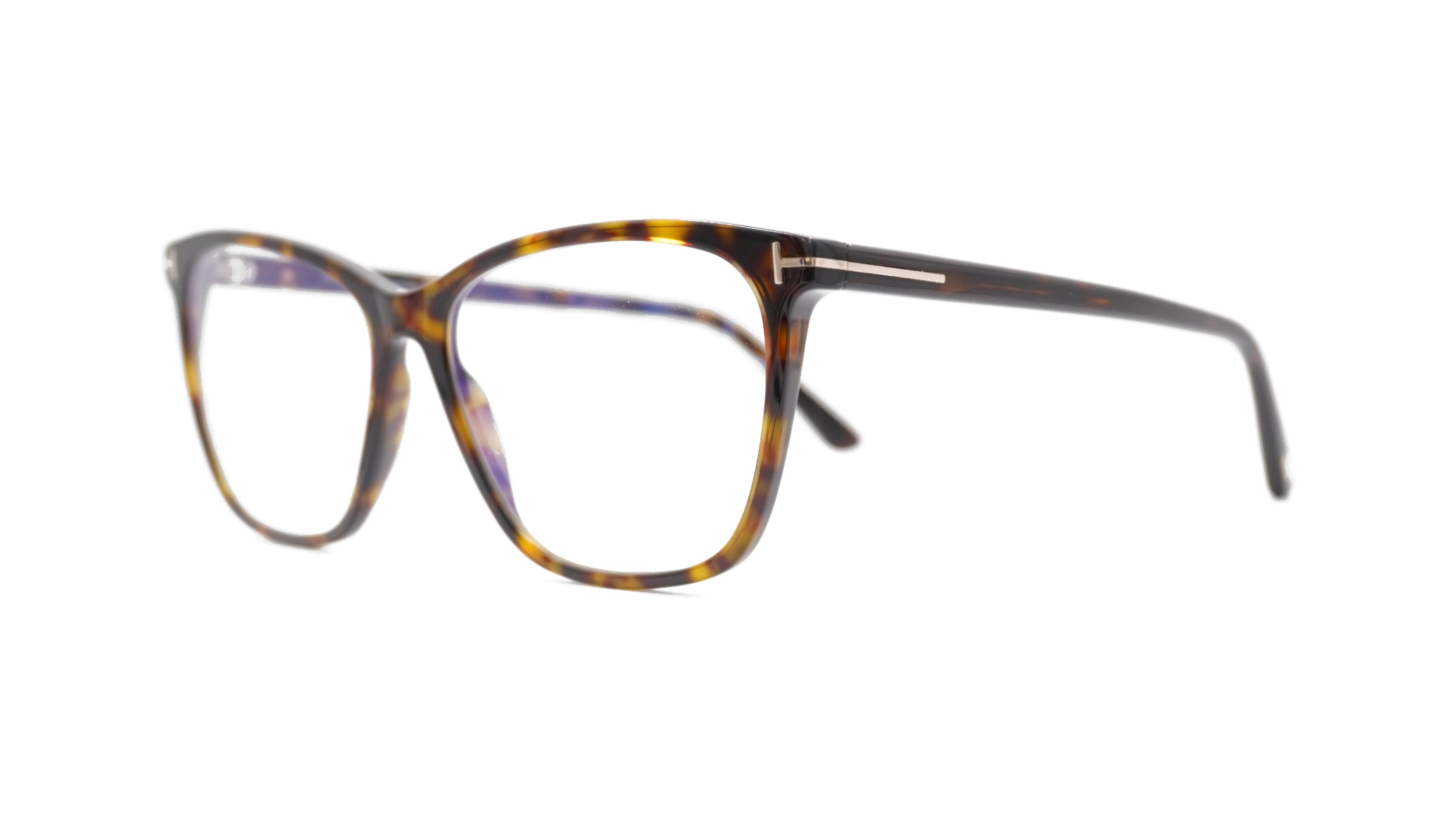 Paire de lunettes de vue Tom-ford Tf5762-b couleur brun - Côté à angle - Doyle