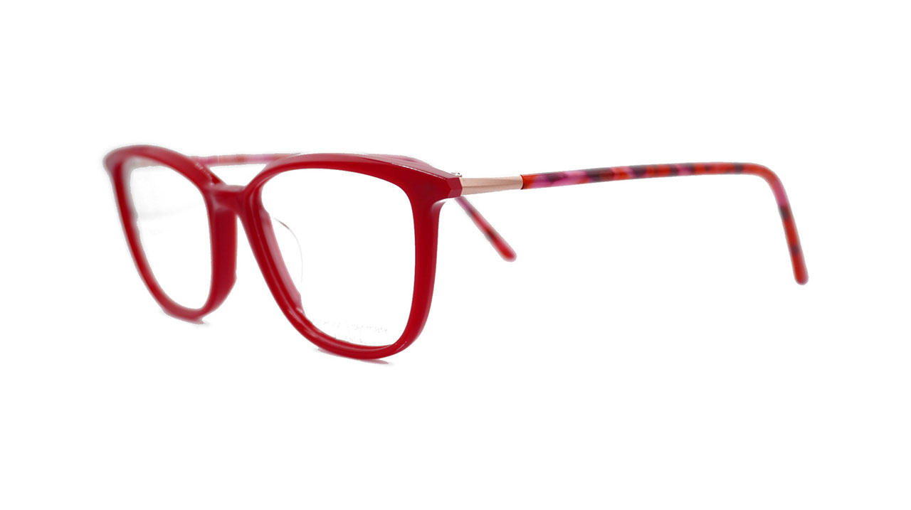 Paire de lunettes de vue Prodesign 3646 couleur rouge - Côté à angle - Doyle