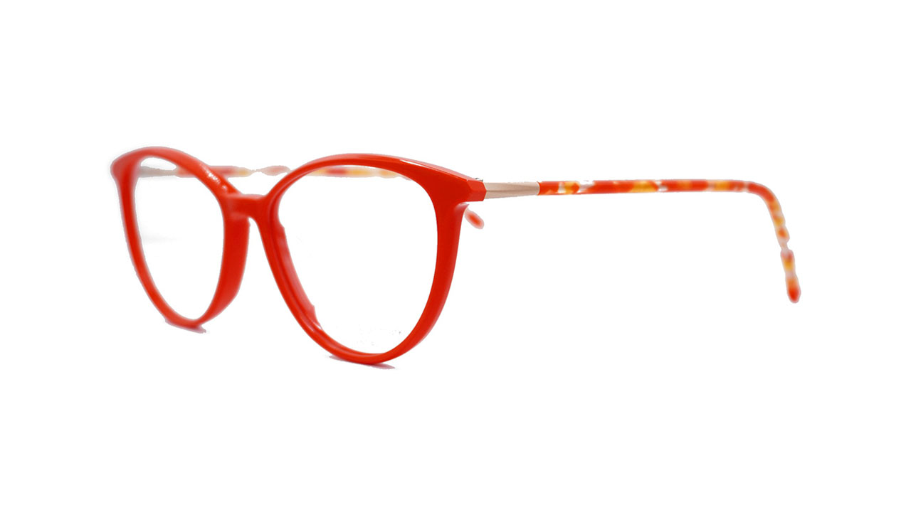 Paire de lunettes de vue Prodesign 3645 couleur rouge - Côté à angle - Doyle