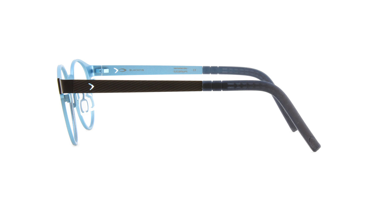 Paire de lunettes de vue Blackfin Bf728 key west couleur bleu - Côté droit - Doyle