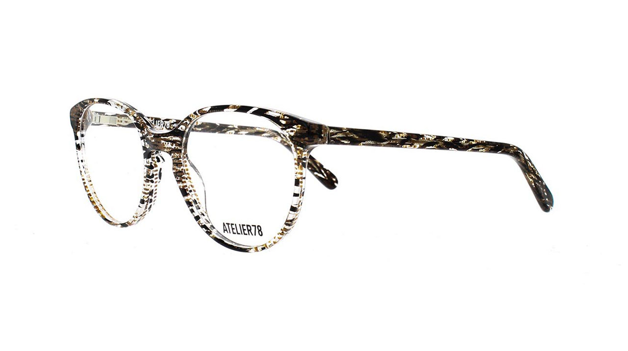 Paire de lunettes de vue Atelier78 Villaine couleur brun - Côté à angle - Doyle