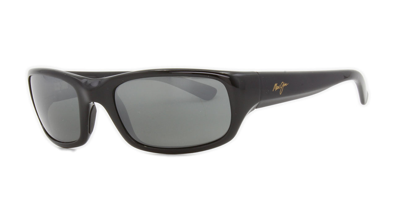 Paire de lunettes de soleil Maui-jim 103 couleur noir - Côté à angle - Doyle