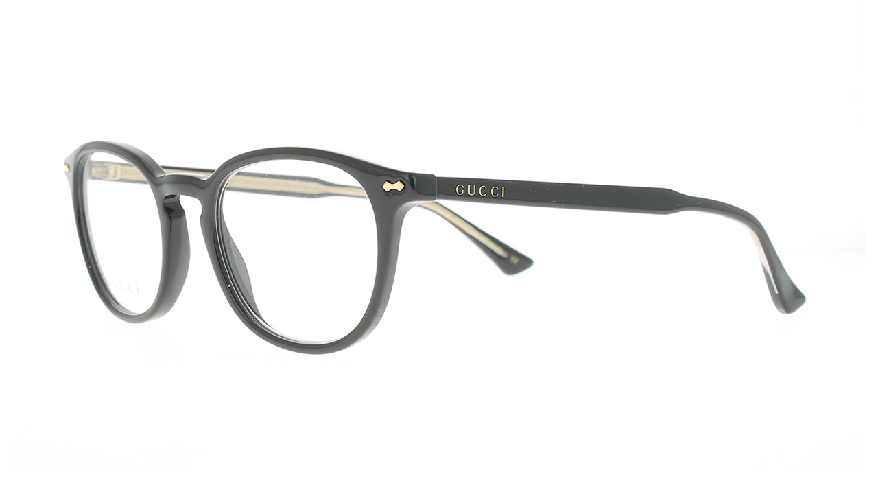 Paire de lunettes de vue Gucci Gg0187o couleur noir - Côté à angle - Doyle