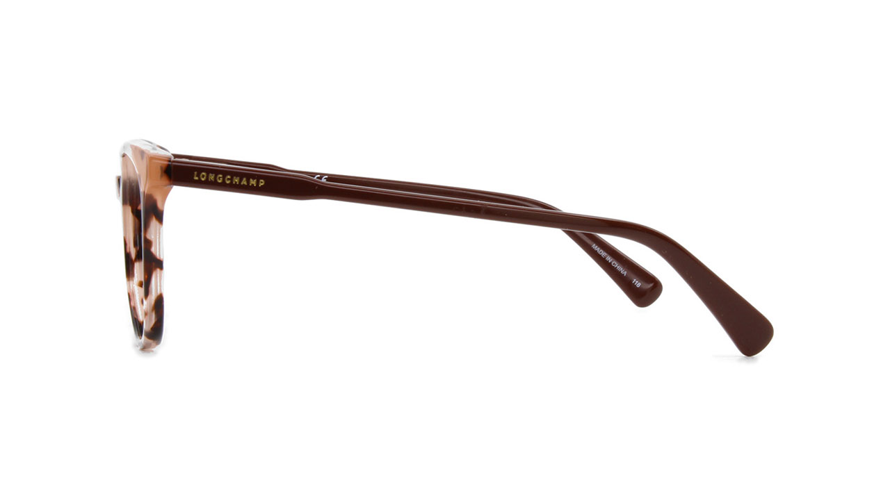 Paire de lunettes de vue Longchamp Lo2608 couleur rose - Côté droit - Doyle