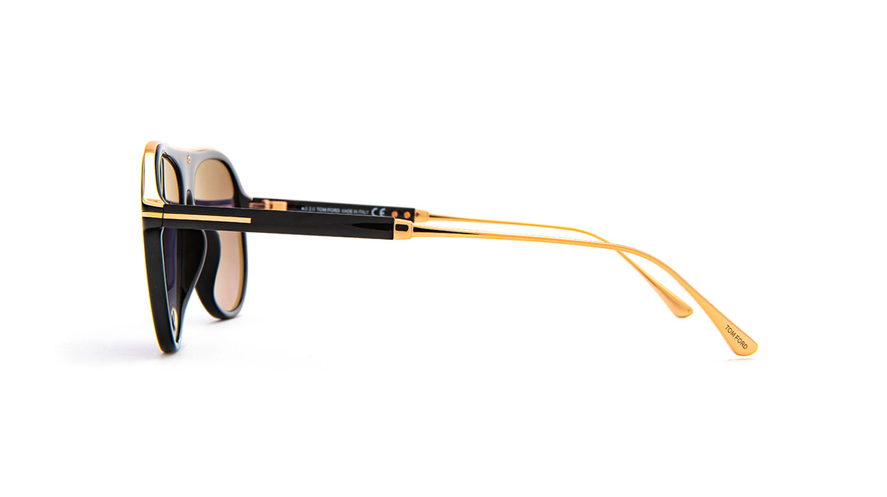 Paire de lunettes de soleil Tom-ford Tf624 /s couleur noir - Côté droit - Doyle