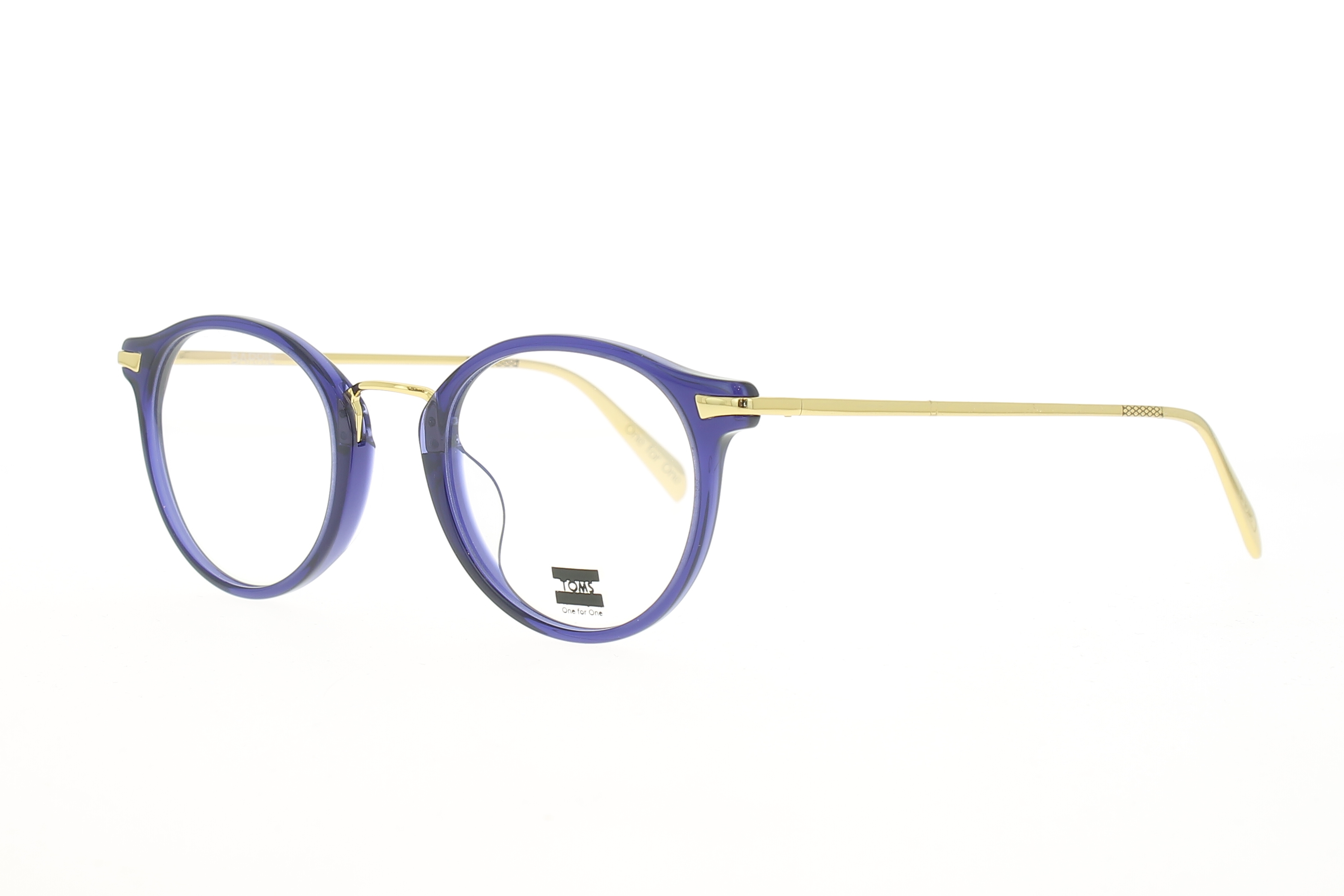 Paire de lunettes de vue Toms Barrie couleur marine - Côté à angle - Doyle