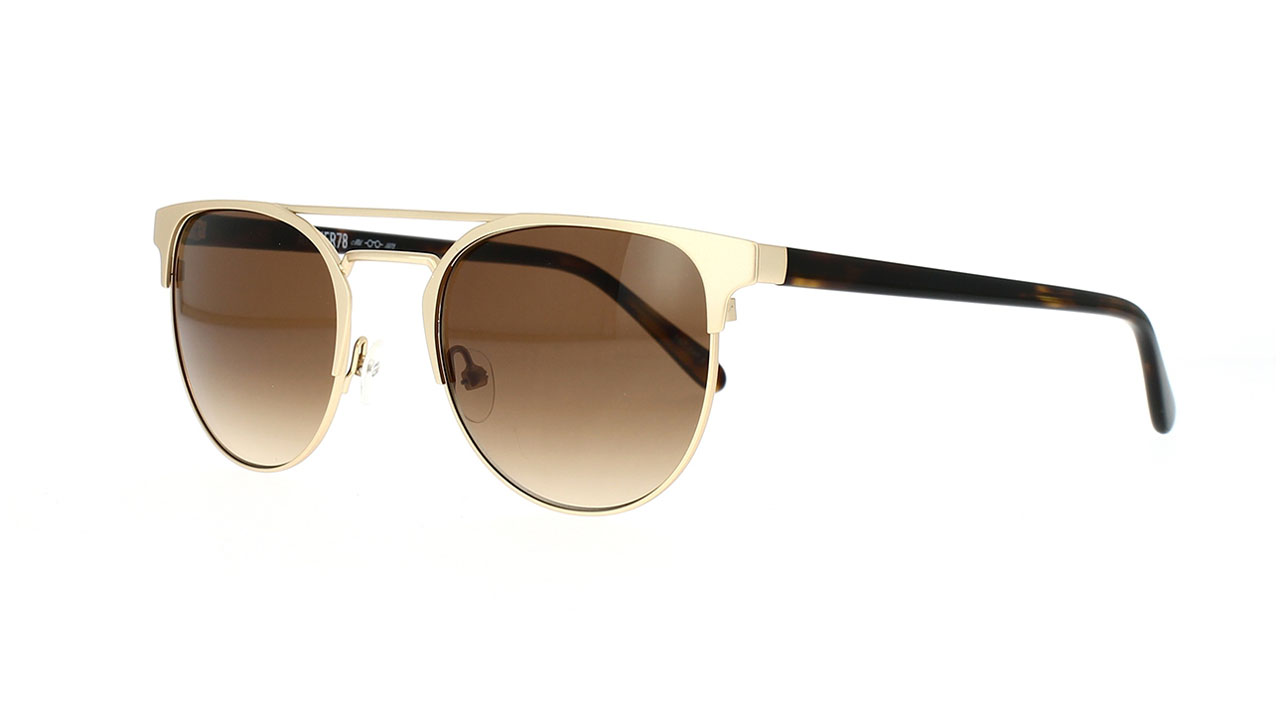 Paire de lunettes de soleil Atelier78 Gaston/s couleur or - Côté à angle - Doyle