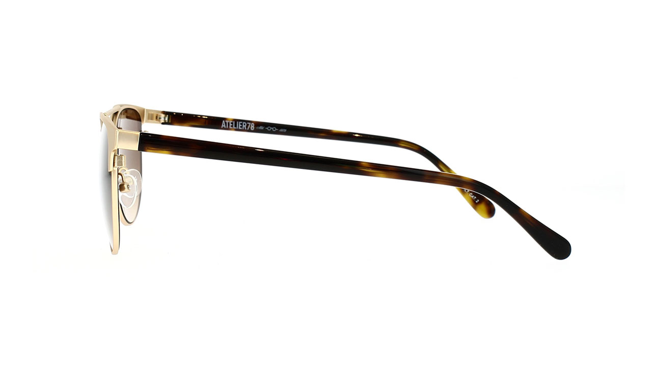 Paire de lunettes de soleil Atelier78 Gaston/s couleur or - Côté droit - Doyle