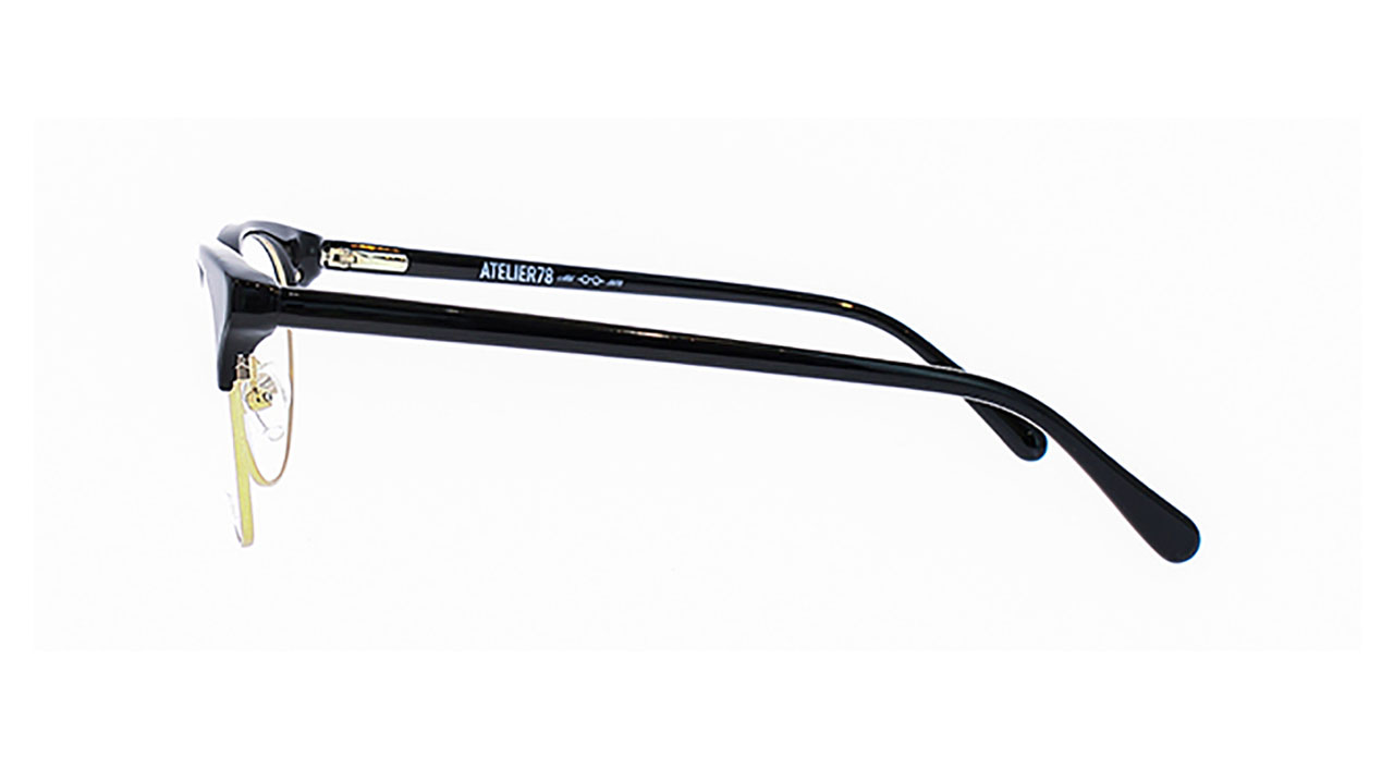 Paire de lunettes de vue Atelier78 Mariko couleur noir - Côté droit - Doyle