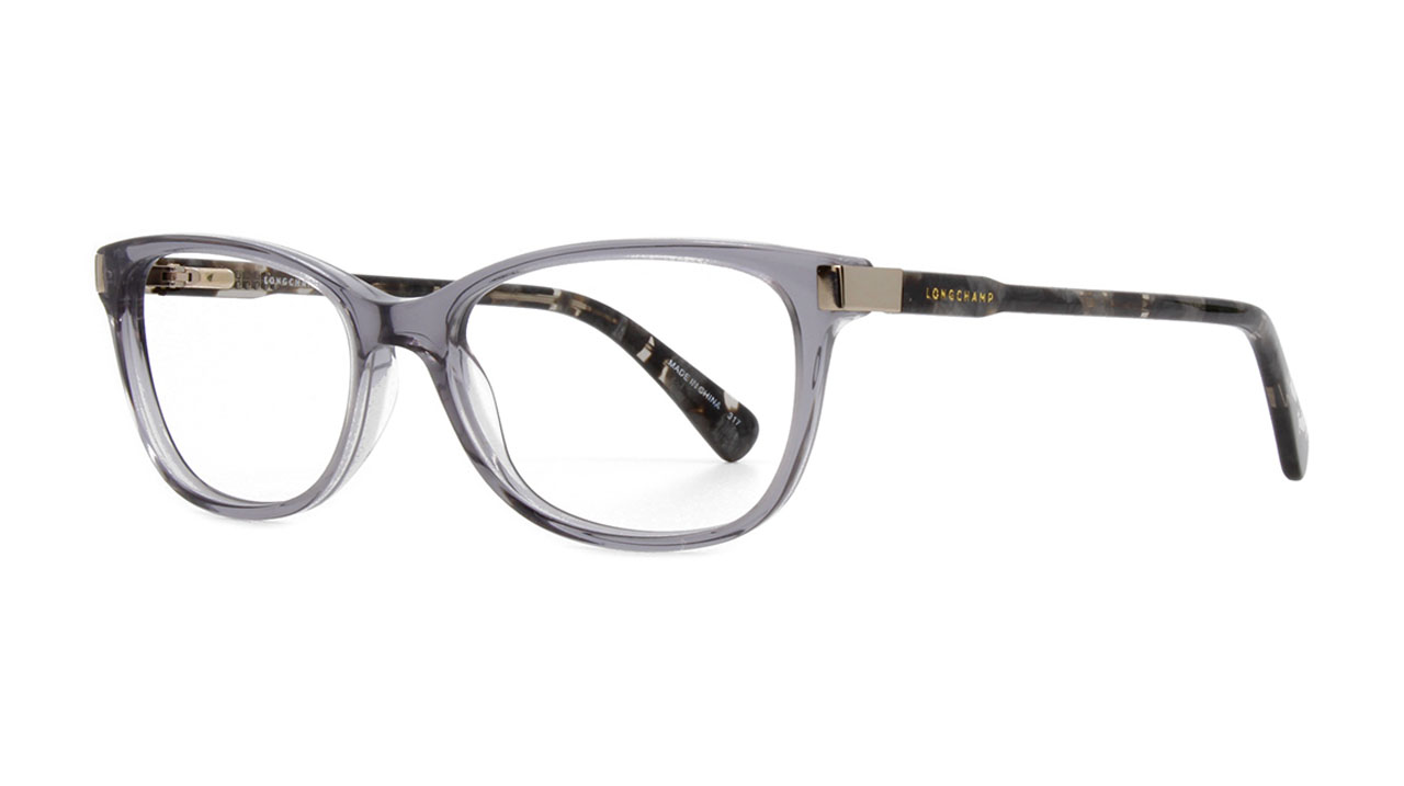 Paire de lunettes de vue Longchamp Lo2616 couleur gris - Côté à angle - Doyle