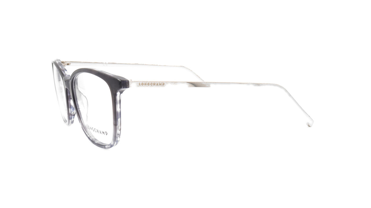 Paire de lunettes de vue Longchamp Lo2606 couleur gris - Côté à angle - Doyle